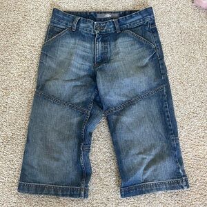 Wide-Leg Denim Jorts